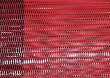 पेपर बनाने की मशीन के लिए लाल पॉलिएस्टर सर्पिल कन्वेयर बेल्ट मेष ड्रायर स्क्रीन