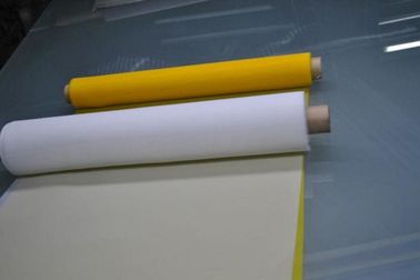 चीन सफेद और पीले रंग के साथ एफडीए प्रमाणपत्र पॉलिएस्टर स्क्रीन प्रिंटिंग मेष आपूर्तिकर्ता