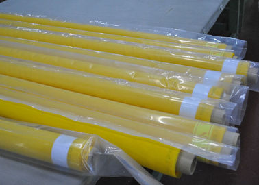 पीला 80 थ्रेड स्क्रीन प्रिंटिंग कपड़ा मुद्रण, 250cm चौड़ाई के लिए पॉलिएस्टर कपड़ा